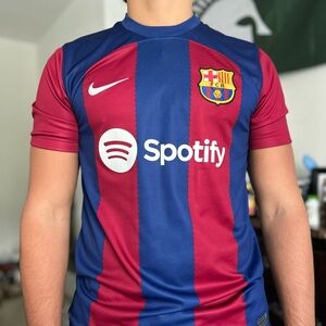 Nike Barcelona Home Jersey in Blue and Red